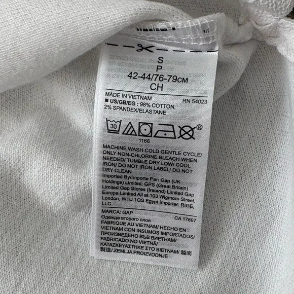 Men’s GAP Polo Shirt Cotton Short sleeves white w blue stripes Size Small - Picture 7 of 7